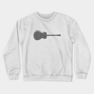 Acoustic Guitar Sound Waves Light Theme Crewneck Sweatshirt